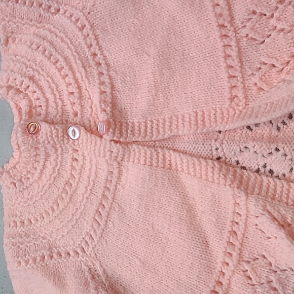 Pink Vintage Hand Knit Baby Set - Picture 2 of 6